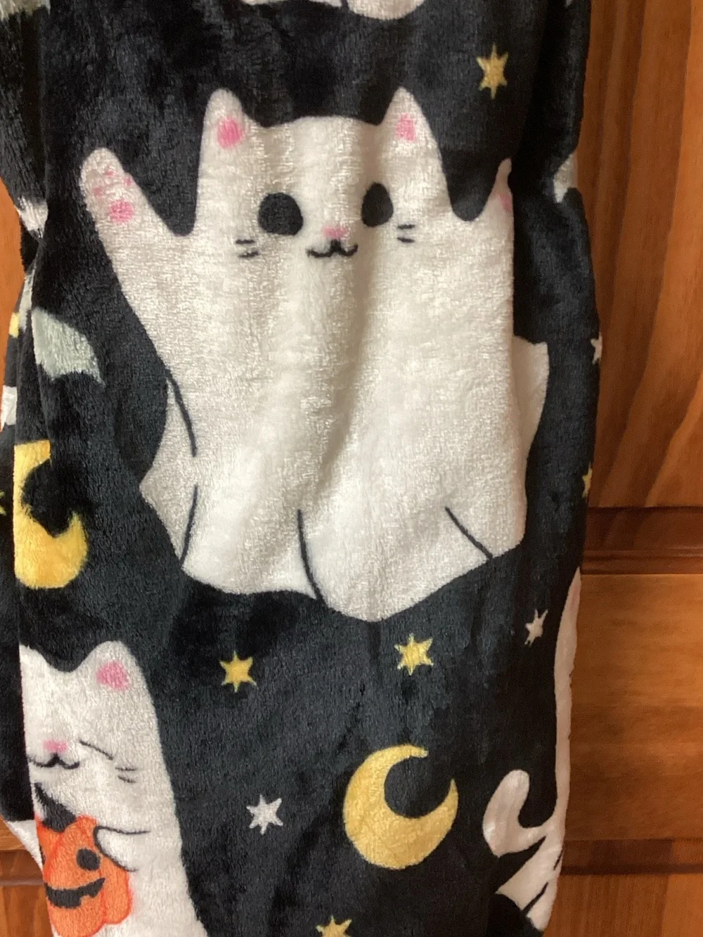 Cat Ghost Halloween Throw Blanket 👻
